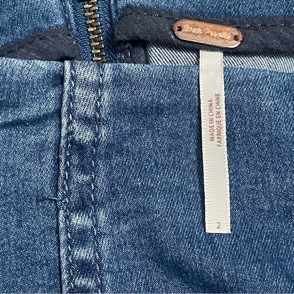 Free People Denim Mini Skirt Size 2 - Picture 4 of 9